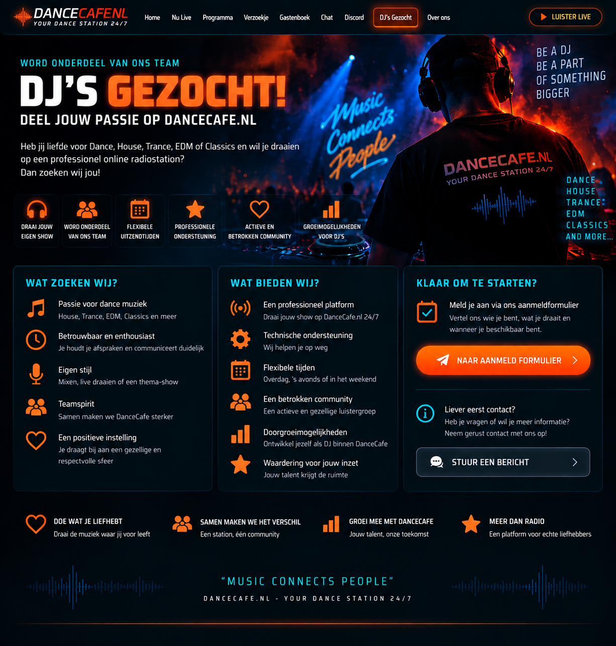 DanceCafe DJ's gezocht